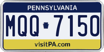 PA license plate MQQ7150