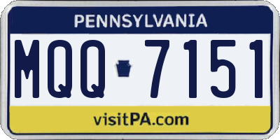 PA license plate MQQ7151
