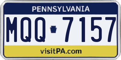 PA license plate MQQ7157