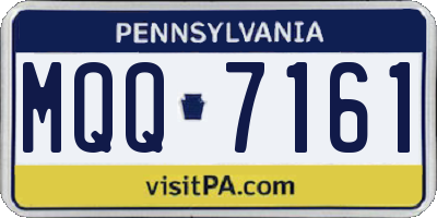 PA license plate MQQ7161