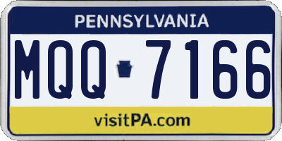PA license plate MQQ7166