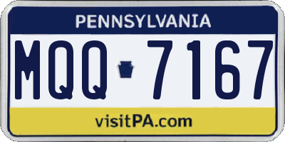 PA license plate MQQ7167