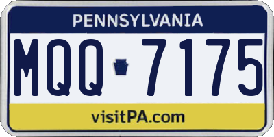 PA license plate MQQ7175