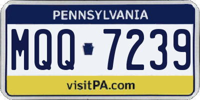PA license plate MQQ7239