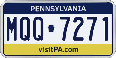 PA license plate MQQ7271