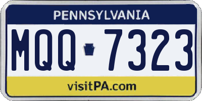 PA license plate MQQ7323