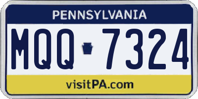 PA license plate MQQ7324