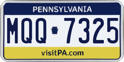 PA license plate MQQ7325