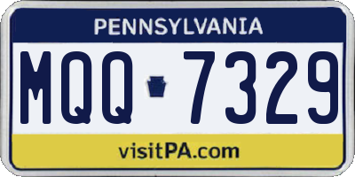 PA license plate MQQ7329