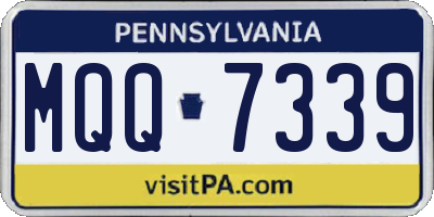 PA license plate MQQ7339