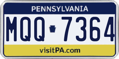 PA license plate MQQ7364