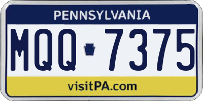 PA license plate MQQ7375