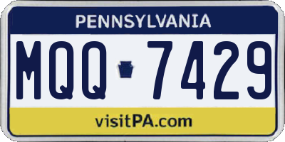 PA license plate MQQ7429