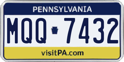 PA license plate MQQ7432