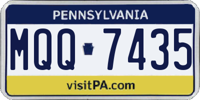 PA license plate MQQ7435
