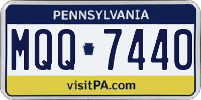 PA license plate MQQ7440
