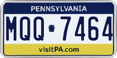 PA license plate MQQ7464