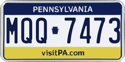 PA license plate MQQ7473