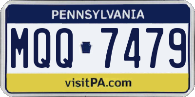 PA license plate MQQ7479
