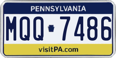 PA license plate MQQ7486