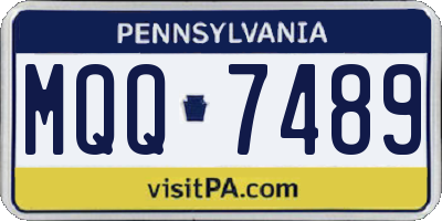 PA license plate MQQ7489
