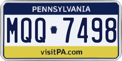 PA license plate MQQ7498