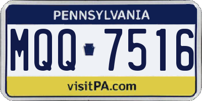 PA license plate MQQ7516