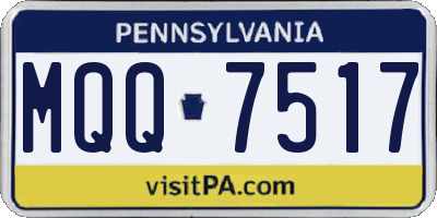 PA license plate MQQ7517