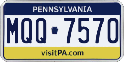 PA license plate MQQ7570