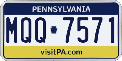PA license plate MQQ7571
