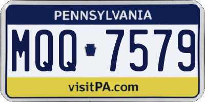 PA license plate MQQ7579