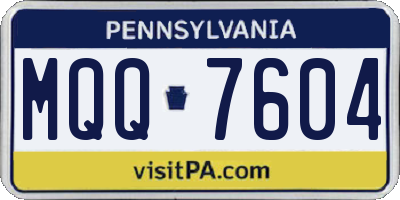 PA license plate MQQ7604