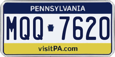 PA license plate MQQ7620