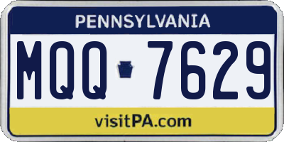 PA license plate MQQ7629