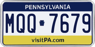 PA license plate MQQ7679