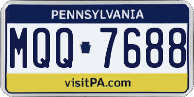 PA license plate MQQ7688