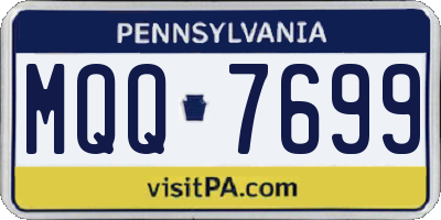 PA license plate MQQ7699