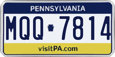 PA license plate MQQ7814