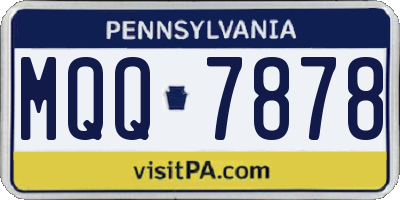 PA license plate MQQ7878