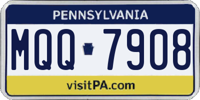 PA license plate MQQ7908