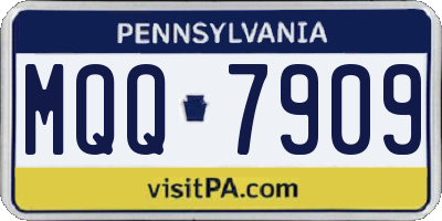 PA license plate MQQ7909