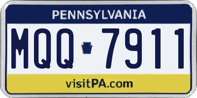 PA license plate MQQ7911