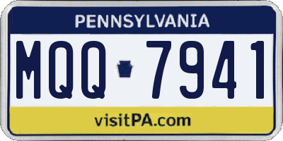 PA license plate MQQ7941
