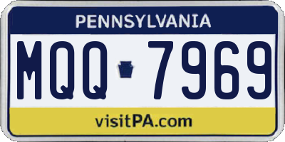 PA license plate MQQ7969