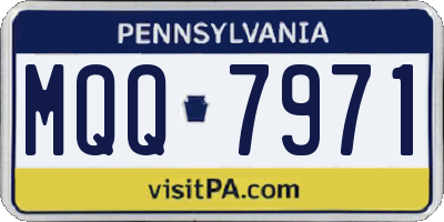 PA license plate MQQ7971