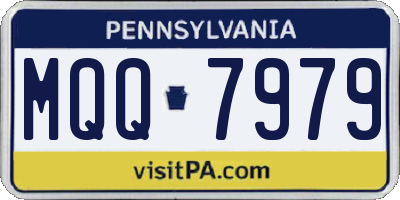 PA license plate MQQ7979