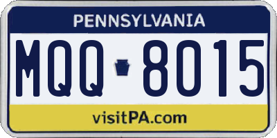 PA license plate MQQ8015