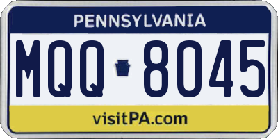 PA license plate MQQ8045