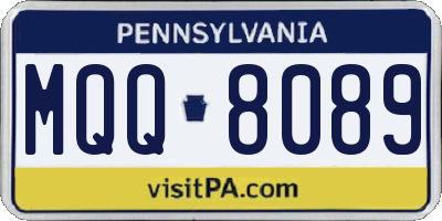 PA license plate MQQ8089