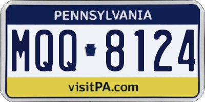 PA license plate MQQ8124
